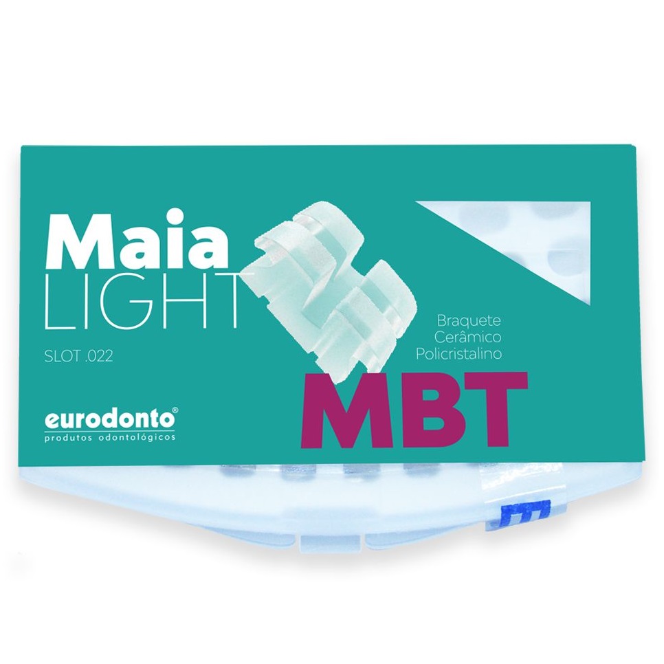 Bracket cerámico Maia Light, MBT 0.22 c/hooks, caso x 20u. EURODONTO