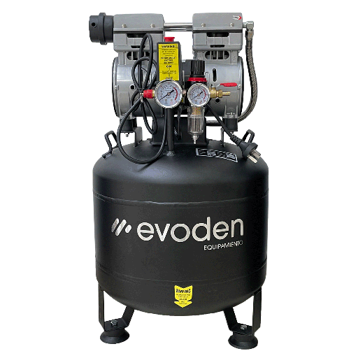 Compresor de 1HP, tanque 38 Lts, recuperación 135 Lts/Min. EVODEN